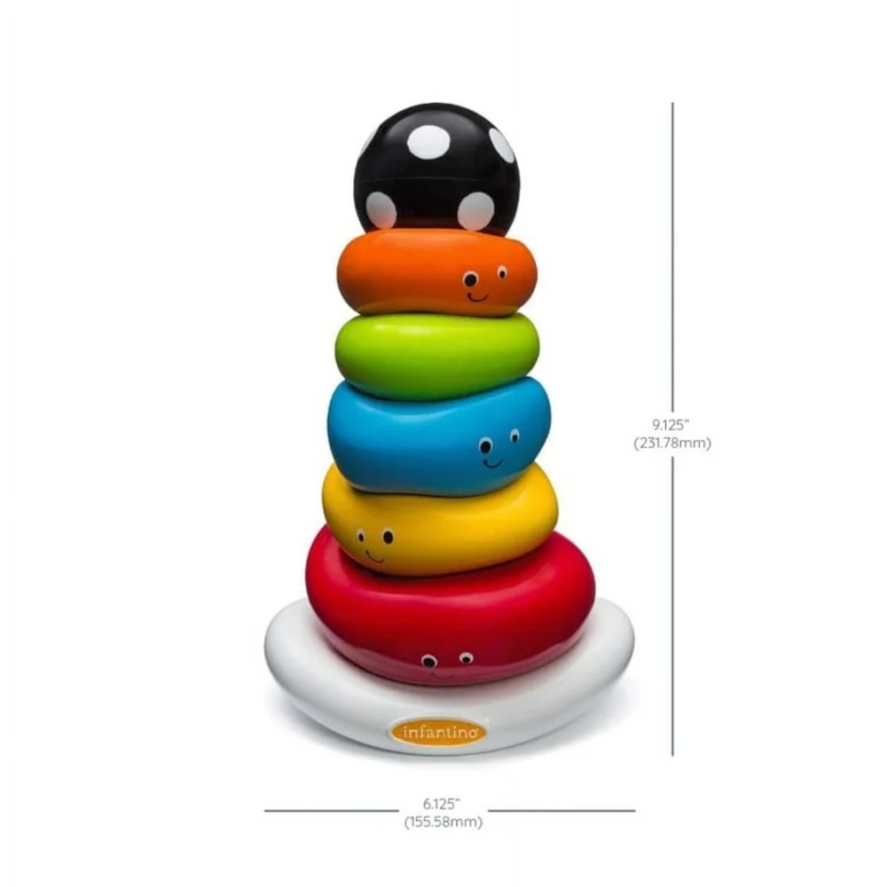 Infantino Colorful Stacking Rings Toy - Picture 2 of 8